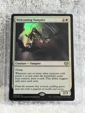 5/$20 Mint 2021 MTG Welcoming Vampire Rare Holo Card 046/277 Deckmaster!!